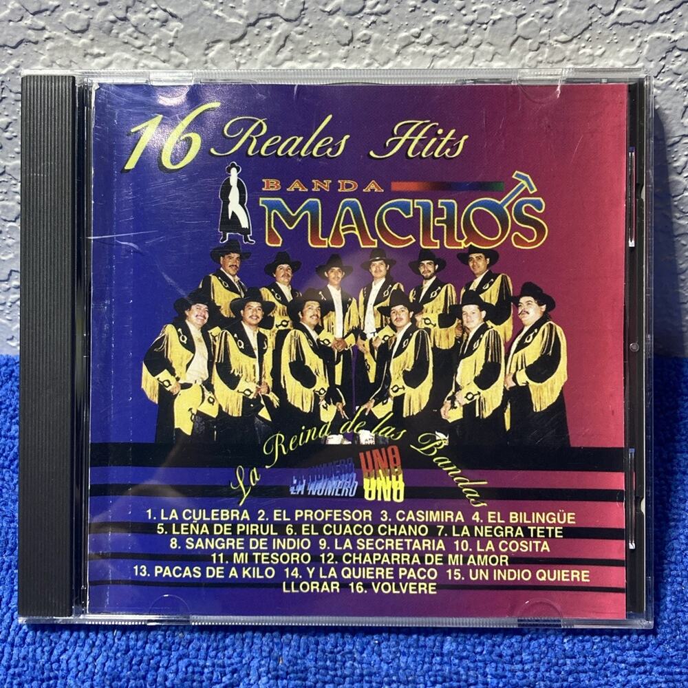 Banda Machos 16 Reales Hits CD 1994 La Reina de Las Bandas Latin